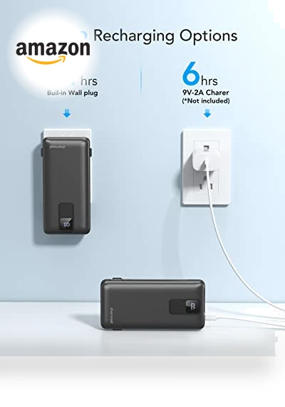 Portable Charger with Built-in Cables and Wall Plug — Chargers, Charmast