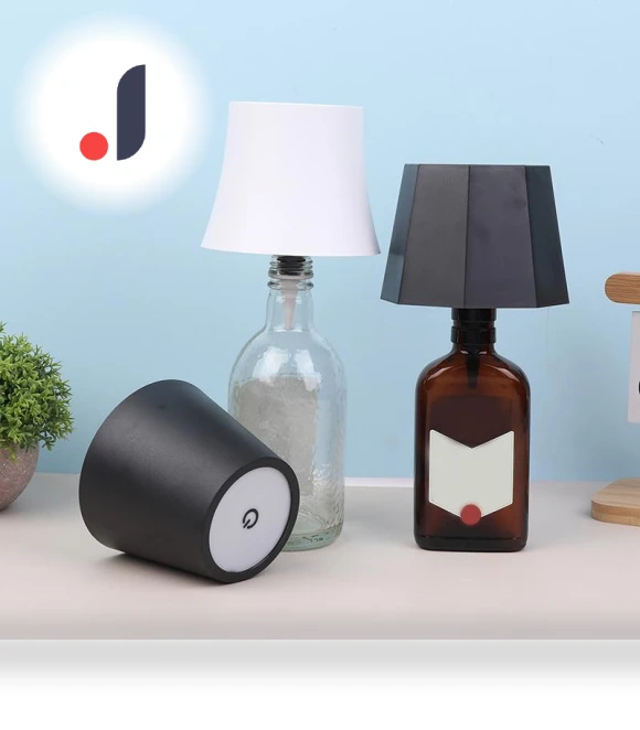 Touch LED Wireless Table Lamps for Wine Bottles — Desk & Table Lighting, Grocery Boy