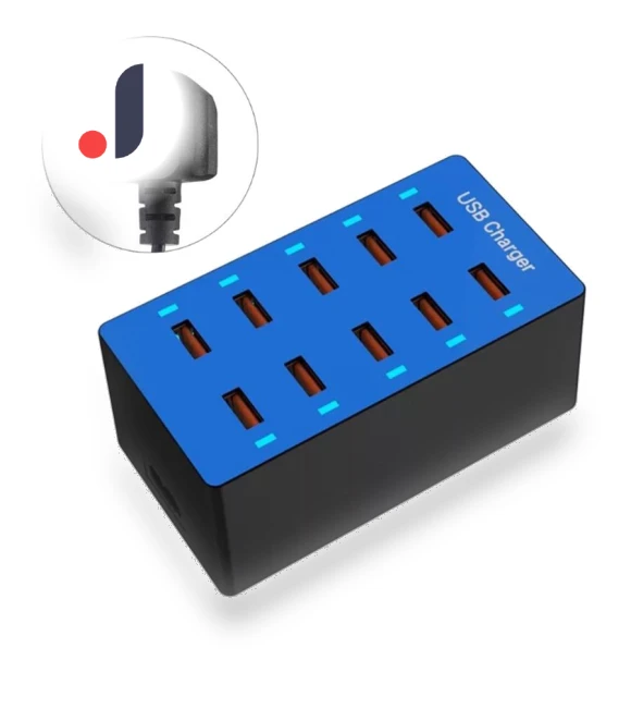 10-Port USB Charging Station with Fast Charging and Smart USB Port — Power Hubs, happybuySE