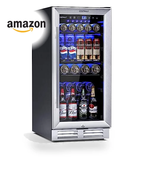 15 Inch Beverage Cooler Refrigerator — Mini Fridges, COSTWAY