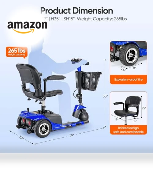 3 Wheel Mobility Scooter — Rolling Walkers, VERPAL