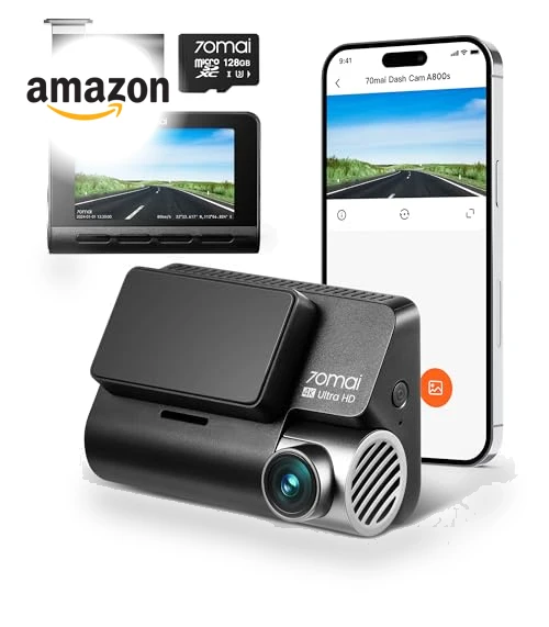 4K Dash Cam Front and Rear with STARVIS — Rearview Cameras for Cars, 70mai
