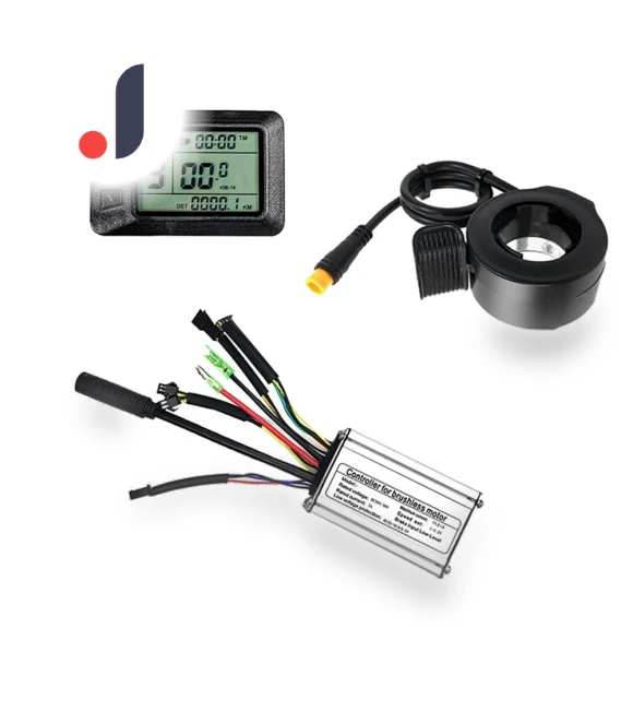 Electric Bike Brushless Controller and LCD Display with Throttle Kit — Motors, Tautoparts
