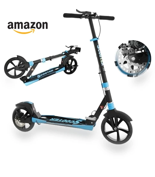 Foldable Scooter with Disc Brake & Dual Shock Absorbers — Push Scooters, MEE GOO