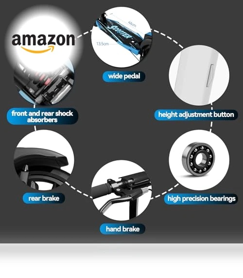 Foldable Scooter with Disc Brake & Dual Shock Absorbers — Push Scooters, MEE GOO