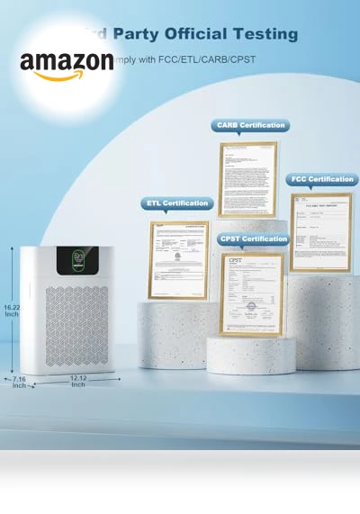 HEPA Air Purifier for Large Rooms — Activated Carbon Air Purifiers, WESTHEY