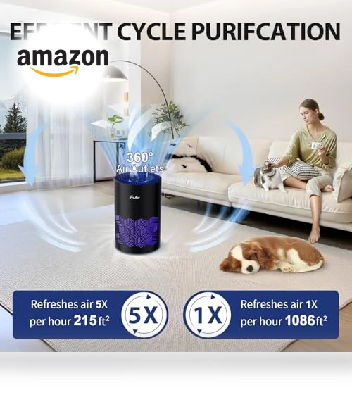 HEPA Air Purifier with RGB Lights — Activated Carbon Air Purifiers, FreAire