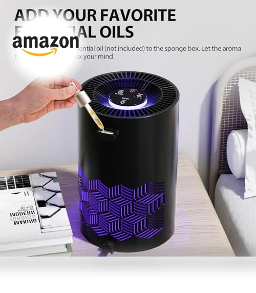 HEPA Air Purifier with RGB Lights — Activated Carbon Air Purifiers, FreAire