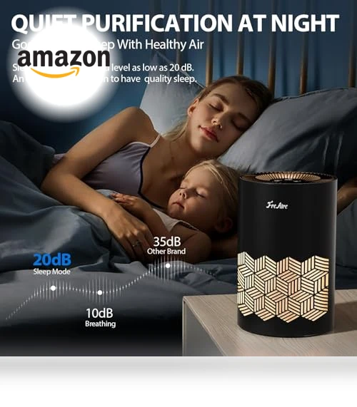 HEPA Air Purifier with RGB Lights — Activated Carbon Air Purifiers, FreAire