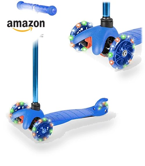 Kids Mini Kick Scooter with Light-Up Wheels — Electric Vehicles, Best Choice Products