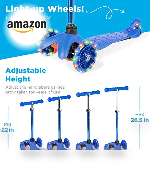 Kids Mini Kick Scooter with Light-Up Wheels — Electric Vehicles, Best Choice Products
