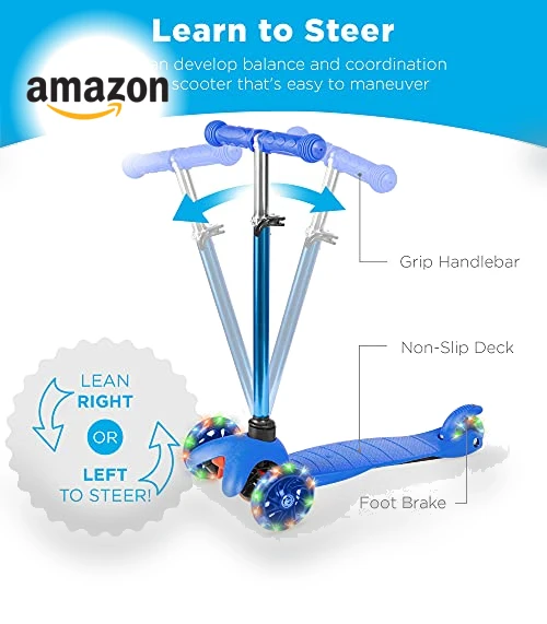 Kids Mini Kick Scooter with Light-Up Wheels — Electric Vehicles, Best Choice Products
