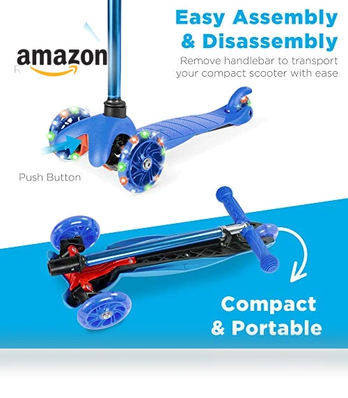 Kids Mini Kick Scooter with Light-Up Wheels — Electric Vehicles, Best Choice Products