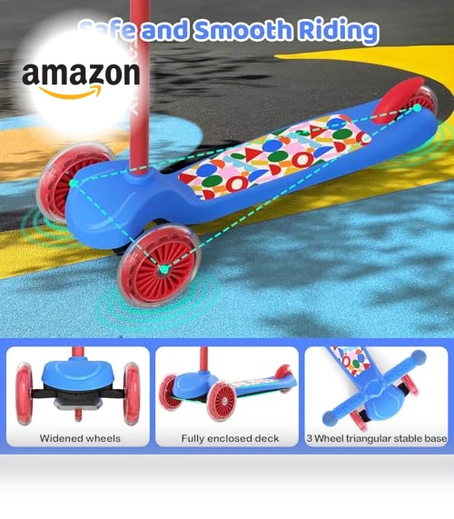 Kids Scooter with Light-Up Deck and Wheels — Push Scooters, TONBUX