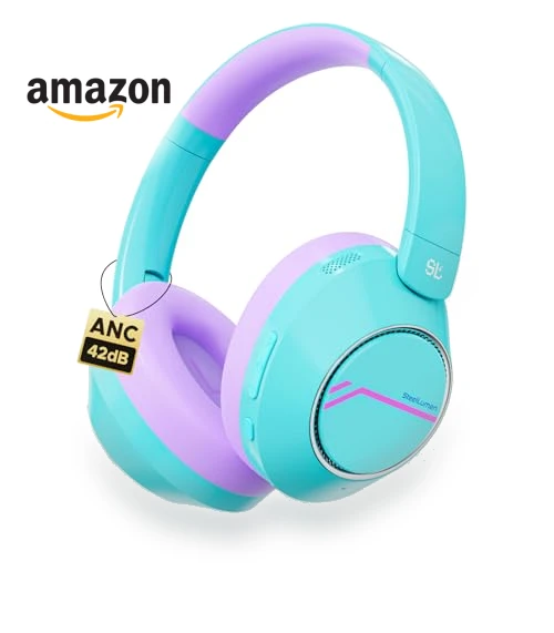 Kids Wireless Active Noise Cancelling Headphones — In-Ear Headphones, SteelLumen