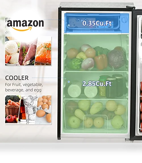 Mini Fridge with Freezer — Mini Fridges, HOMCOM