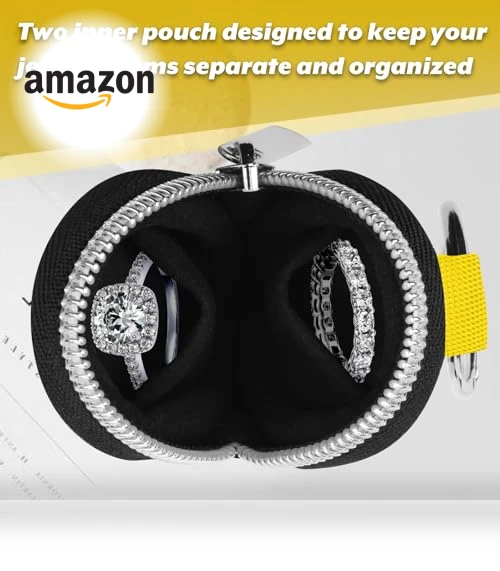 Ring Organizer Case with Keychain — Jewelry Storage Solutions, Homakover