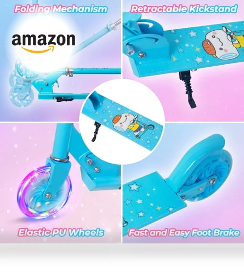 Scooter for Kids with Light up Wheels — Push Scooters, Nattork