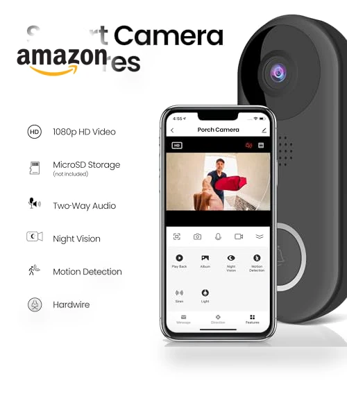 Smart Doorbell Camera — Smart Home Security, Feit Electric