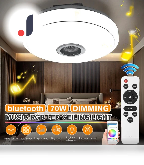Smart RGB Light Indoor Lighting Music LED Ceiling Light Lamp — Overhead Lighting, Pro DIY Tool