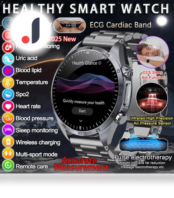 Smart Watch with Pulse Therapy ECG — Smartwatches, ElectronicsHome