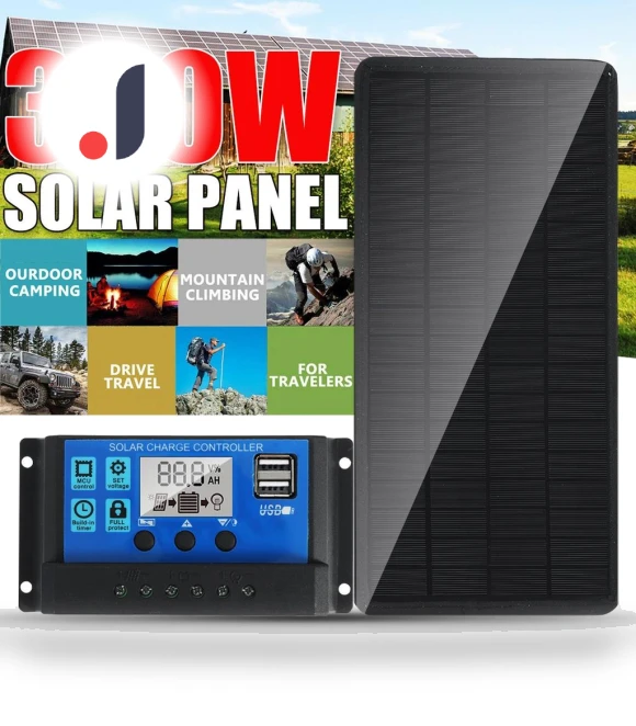 Solar Panel Kit 300W with USB Controller — Solar & Wind Power, Decor Dream