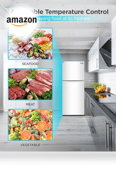 Top Mount Refrigerator with Freezer — Mini Fridges, BLACK+DECKER