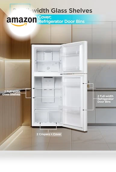 Top Mount Refrigerator with Freezer — Mini Fridges, BLACK+DECKER