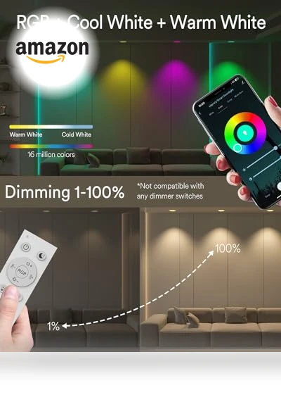 Ultra-Thin Wi-Fi LED Downlight RGBCW Color Changing Ceiling Light — Recessed Lighting, Ligency
