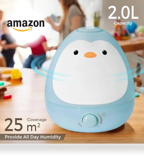 3-in-1 Cool Mist Humidifier with Essential Oil Diffuser + Nightlight — Air Moisturizers, Earnest Living