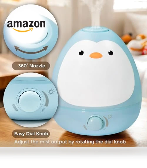3-in-1 Cool Mist Humidifier with Essential Oil Diffuser + Nightlight — Air Moisturizers, Earnest Living