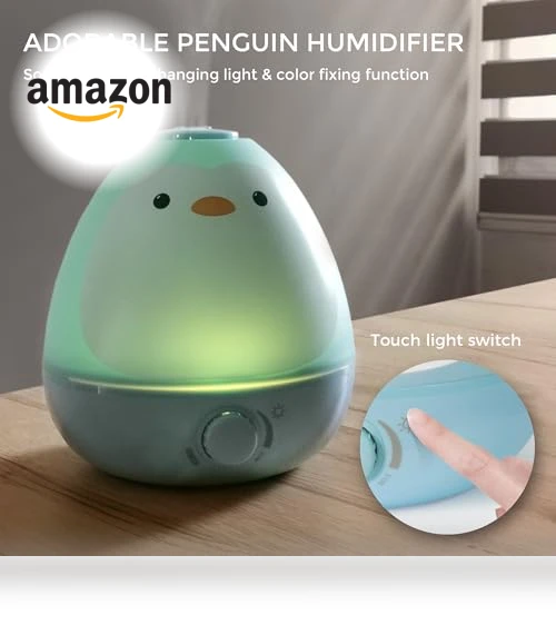 3-in-1 Cool Mist Humidifier with Essential Oil Diffuser + Nightlight — Air Moisturizers, Earnest Living