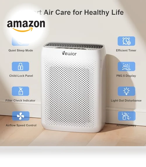 Air Purifier for Home Large Room — Activated Carbon Air Purifiers, VEWIOR