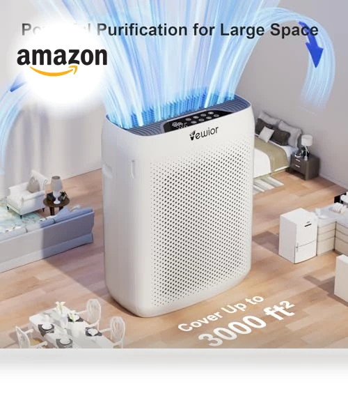 Air Purifier for Home Large Room — Activated Carbon Air Purifiers, VEWIOR