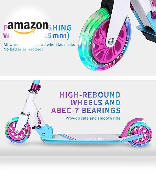 Collapsible Portable Kids Push Scooter — Push Scooters, LEADER RIDER