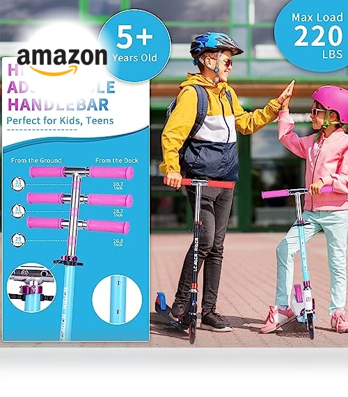 Collapsible Portable Kids Push Scooter — Push Scooters, LEADER RIDER