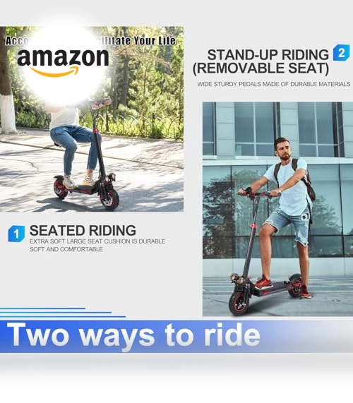 Electric Scooter with Removable Seat — Electric Self-Balancing Scooters, FREEBOY