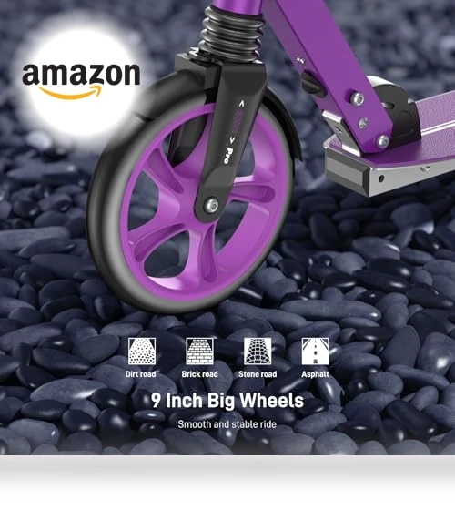 Foldable Kick Scooter with Big Wheels — Push Scooters, WAYPLUS