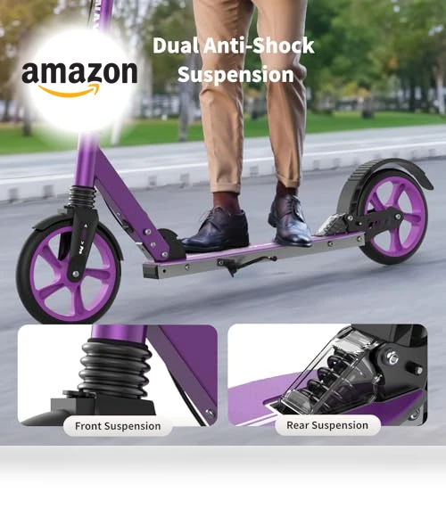 Foldable Kick Scooter with Big Wheels — Push Scooters, WAYPLUS