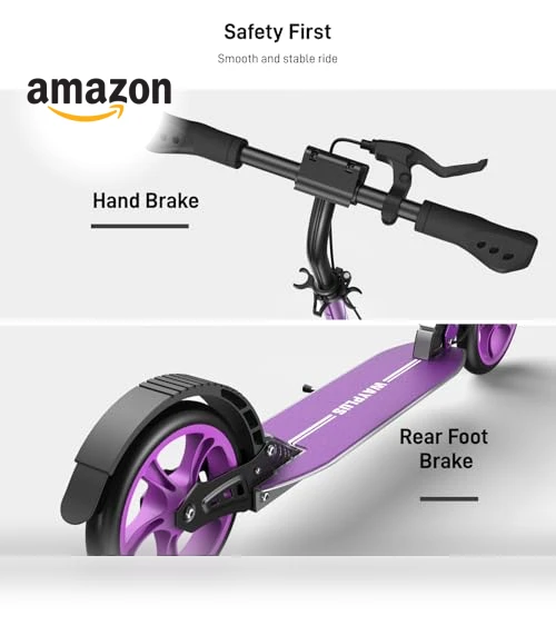 Foldable Kick Scooter with Big Wheels — Push Scooters, WAYPLUS