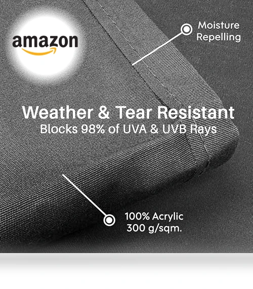 Full Cassette Motorized Retractable Patio Awning with LED Lights — , ALEKO