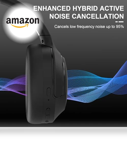 Hybrid Active Noise Cancelling Headphones — Over-Ear Headphones, T-fun
