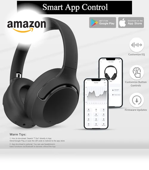 Hybrid Active Noise Cancelling Headphones — Over-Ear Headphones, T-fun