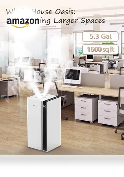 Large Room Humidifier with Dual Mist Nozzles — Air Moisturizers, mifasol