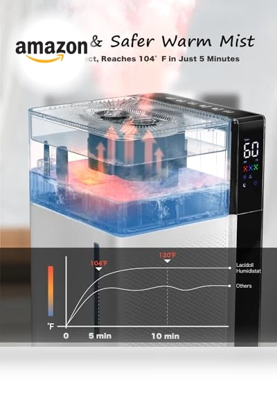 Large Room Humidifier with Dual Mist Nozzles — Air Moisturizers, mifasol