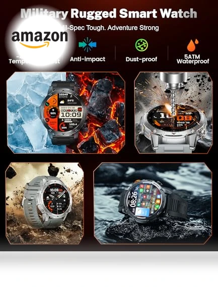 Military Smart Watch with Flashlight — Smartwatches, LIGE