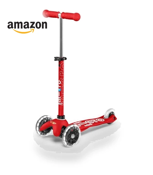Mini Deluxe LED Three-Wheeled Scooter — Electric Vehicles, Micro