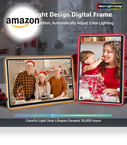 Neon Light Digital Picture Frame — Digital Frames, Apolosign