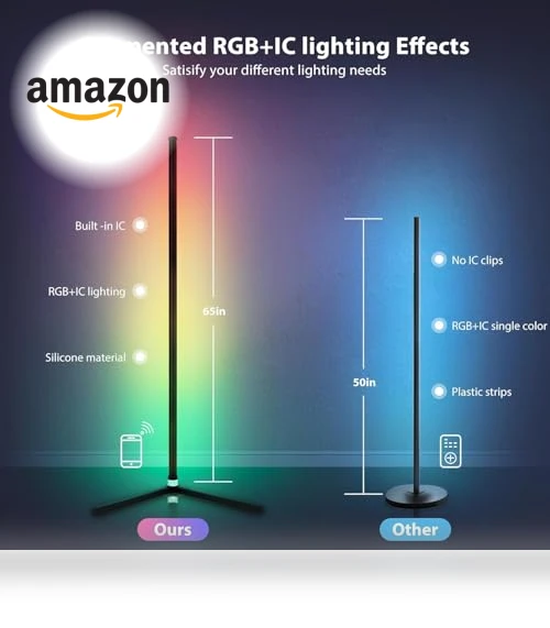 RGB Corner Floor Lamp — Standing Lights, WISIMMALL