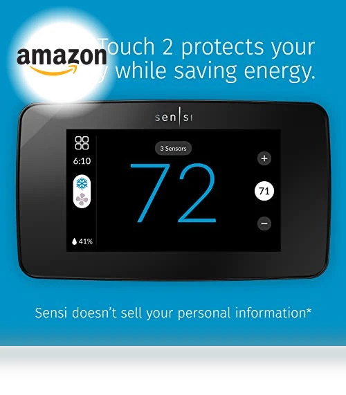 Smart Thermostat with Touchscreen Color Display — HVAC Controls, Emerson